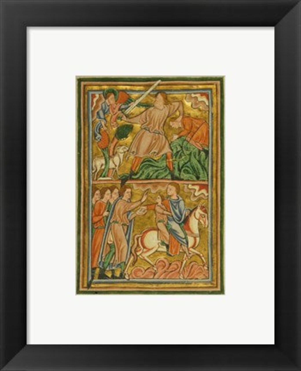 Framed Art An Angel Halts Abraham's Sacrifice of Isaac Wall Decor 18x24 Artwork